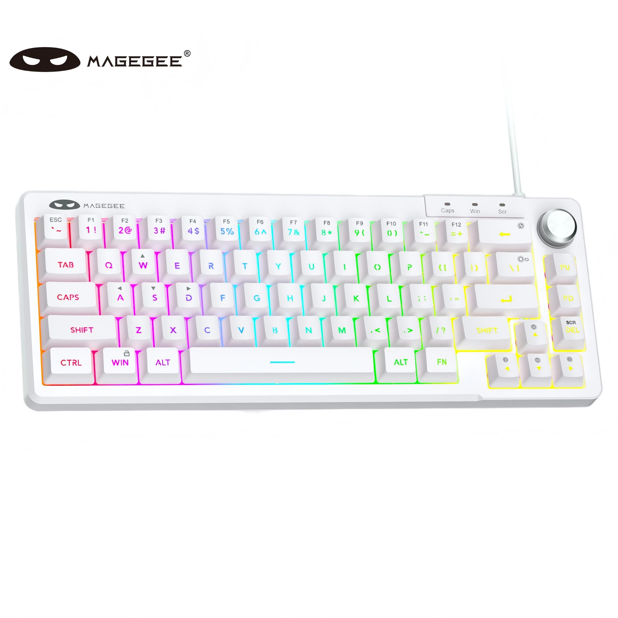 Keyboard Gaming Blue Switch - MageGee TS68 Mini, teclado de membrana
