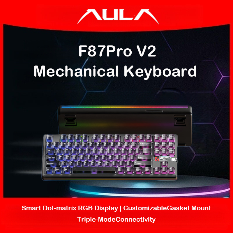 Teclado mecânico AULA F87 Pro  - Gaming Keyboard Hot Swappable avaliação e preço