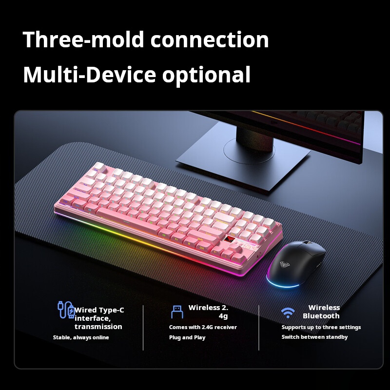 Teclado mecânico AULA F87 Pro  - Gaming Keyboard Hot Swappable avaliação e preço
