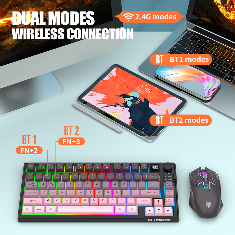 2.4G Teclado e rato de jogos s - Gaming Keyboard No Rgb avaliação e preço
